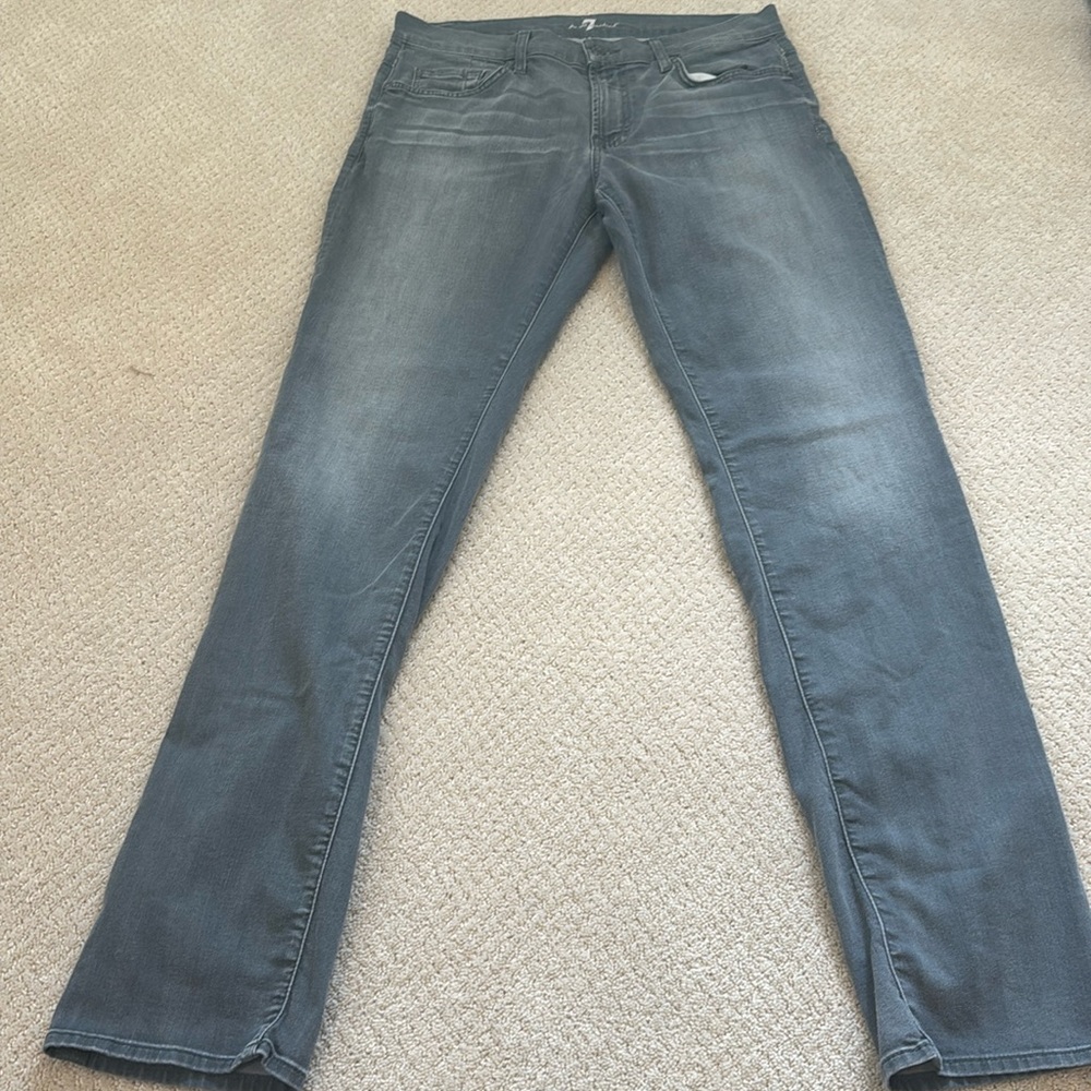 7 for all Mankind Slimmy Grey Jeans, Size 33